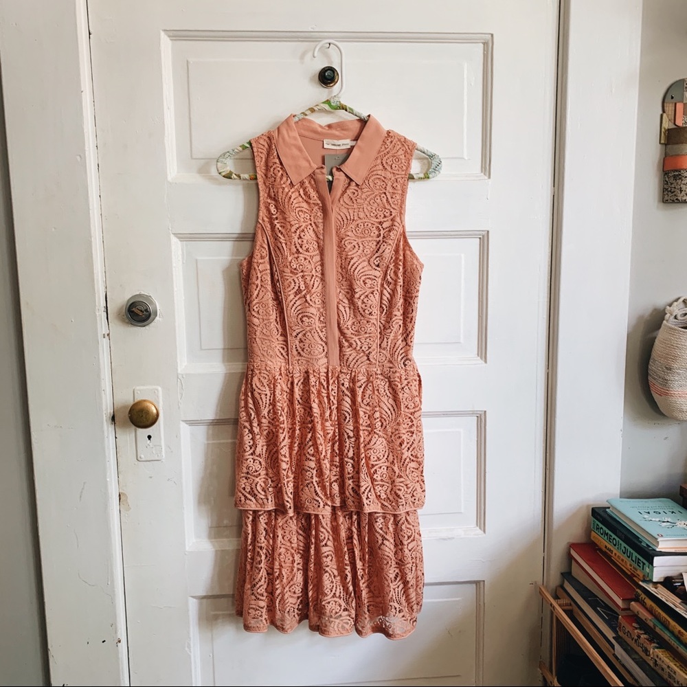 Anthropologie Addison Story lace tiered dress S